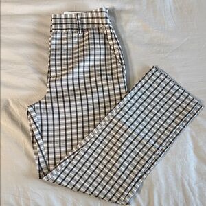 Express Black and White Plaid Pants